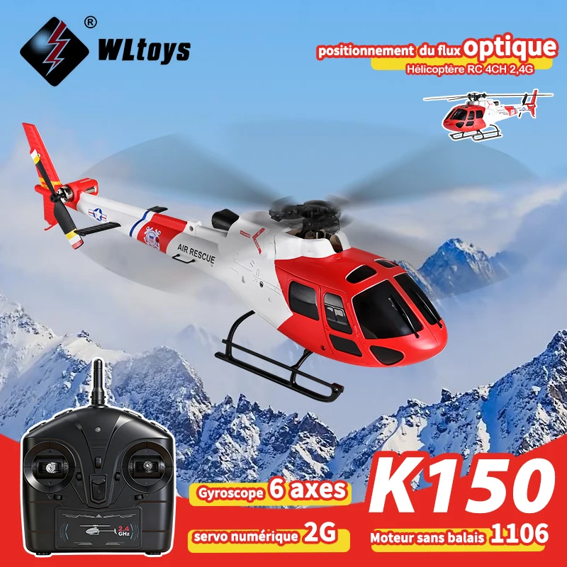 WLtoys K150 Hélicoptère RC Brushless 2.4G 6 Axes Gyroscope Maintien Altitude