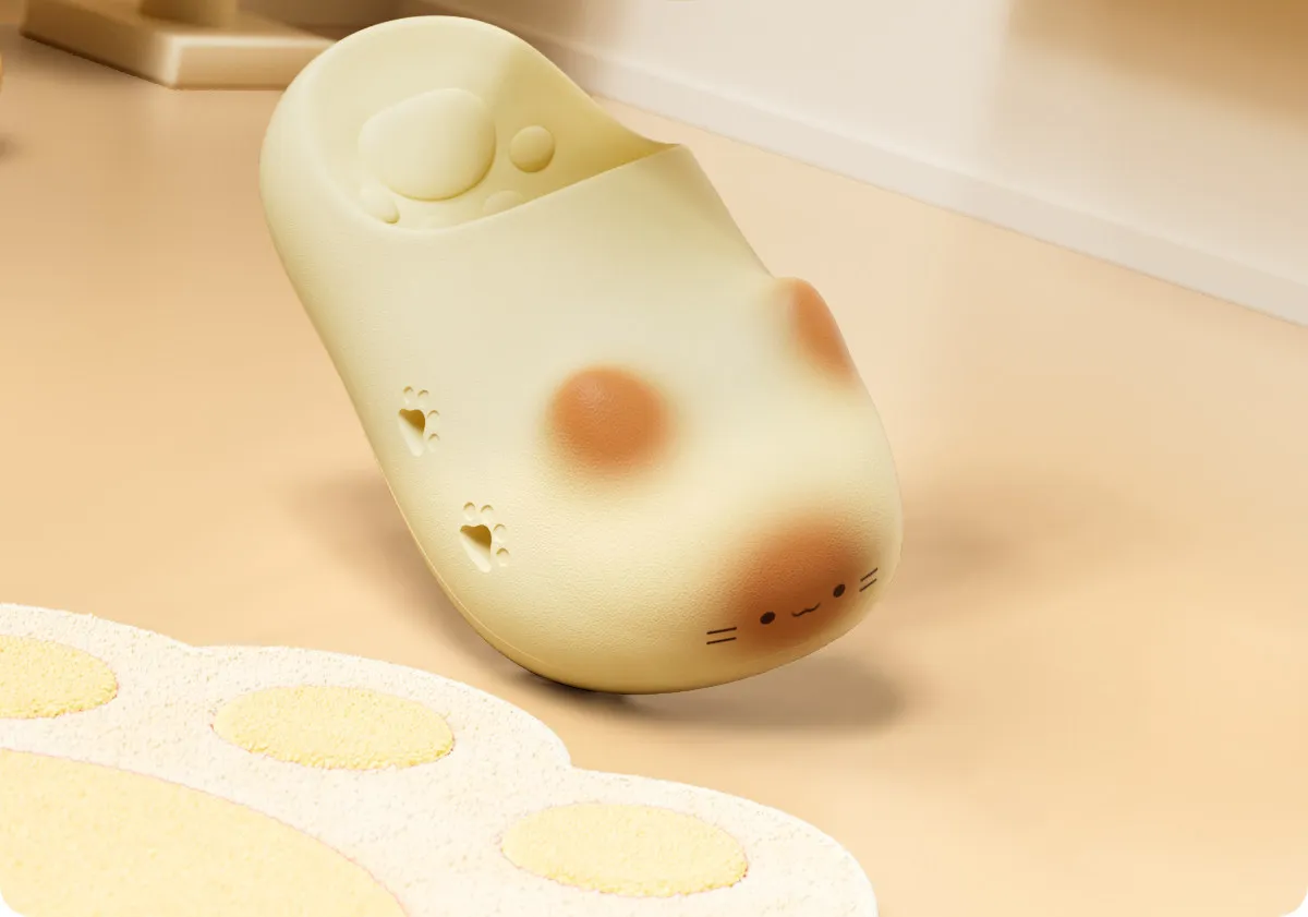 Neue süße Katzenpfoten-Hausschuhe für Damen, ultraleichte Clogs mit Katzenmotiv für den Außenbereich, Sommer-EVA-Hausschuhe, rutschfeste Strand-Slides – Detail 5