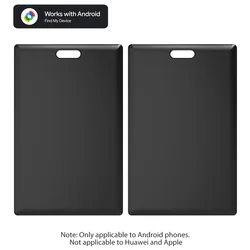 Android - Compatible Waterproof Wallet Tracker for Keys & Luggage - Works with Google Find Hub App (2pack black)