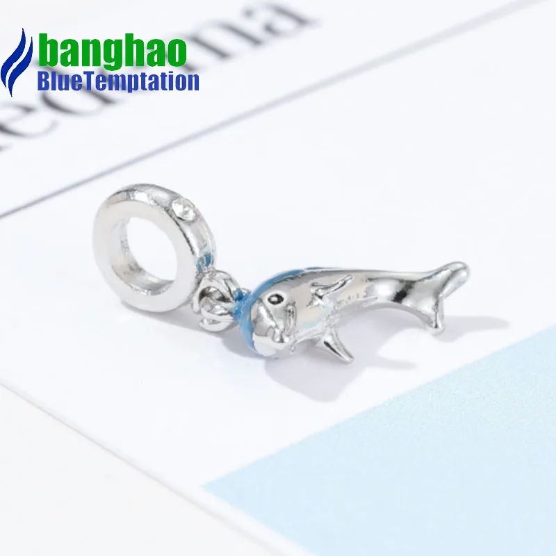 Wholesale DIY Fashion dolphin Charm for making accessories for jewelry alloy pendants bracelets beads DGB1262