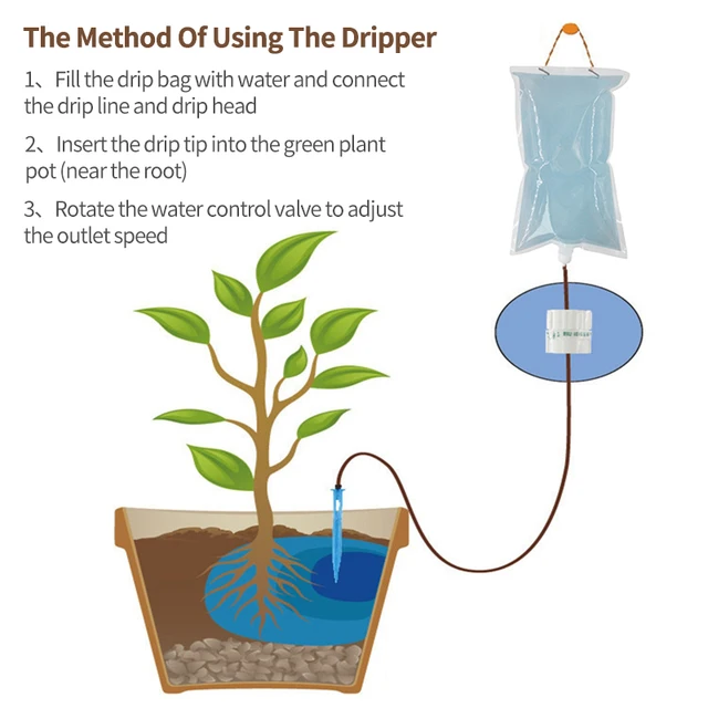 350 Ml Ön Öntözés Ültetvényes Betét Tüske Öntözőzsák Automatikus Csepegtető Infúziós Táska Életfutó Üzem Csepp Öntözőkészlet - Image 3