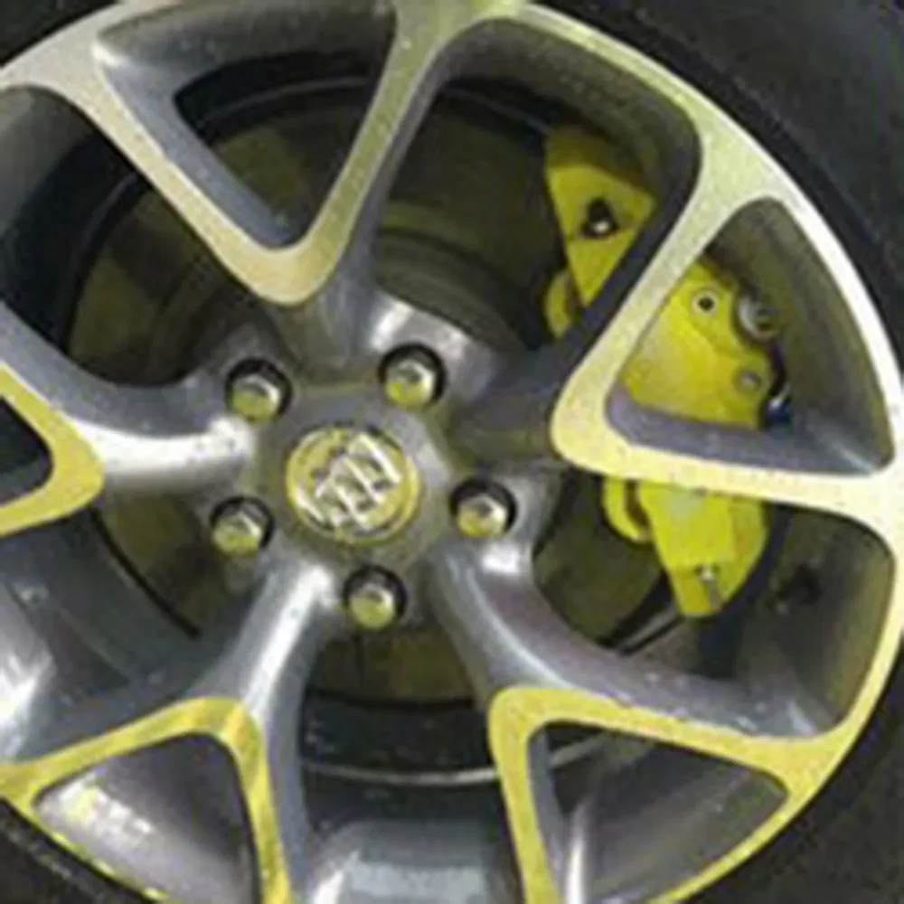 4PCS Universal Disc Brake Caliper Cover 3D Style Color Sticker Set Front & Rear ABS Car Accessories