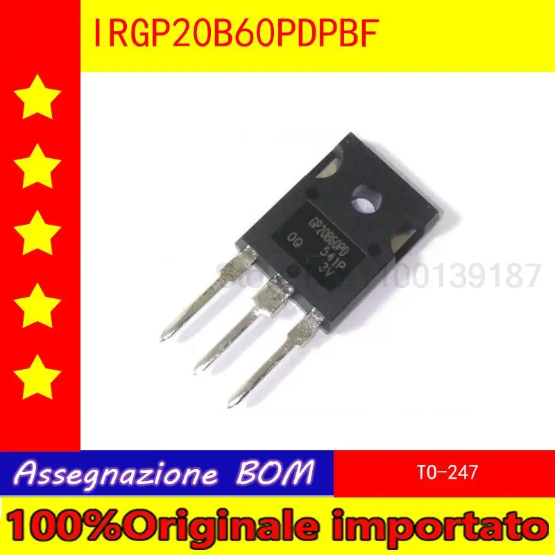 

10pcs/lot IRGP20B60PD GP20B60PD IRGP20B60PDPBF TO-247 IGBT tube 22A 600V