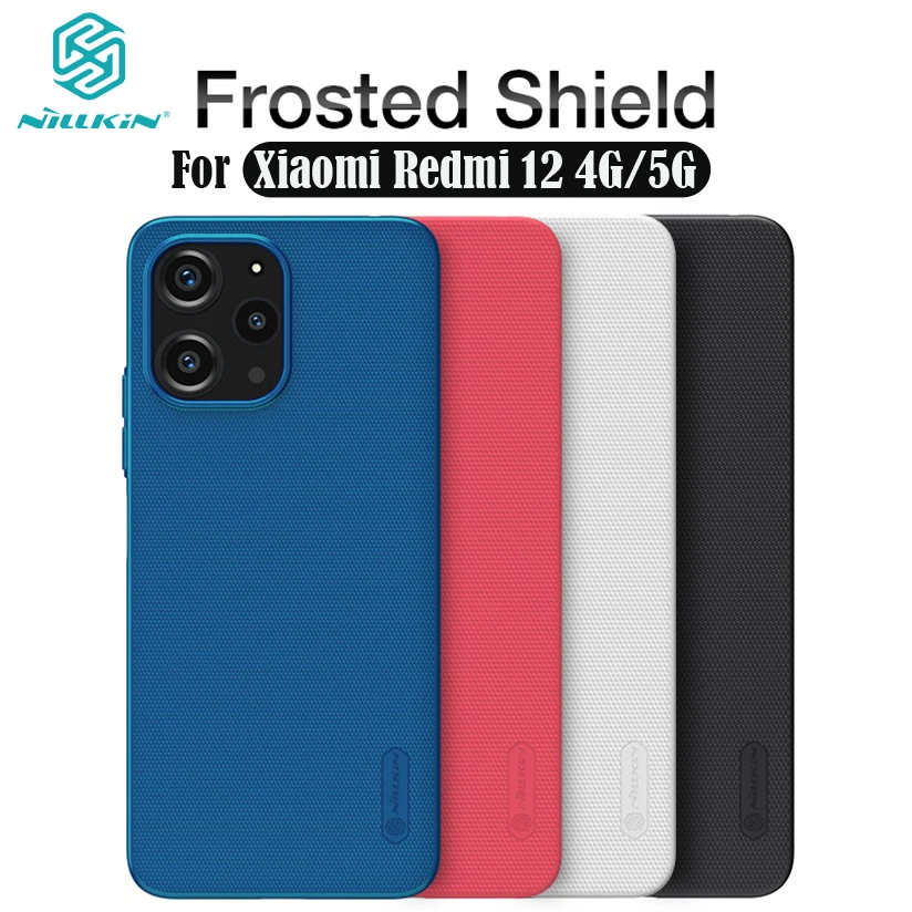 

For Xiaomi Redmi 12 4G 5G Case Original NILLKIN Super Frosted Shield Case Luxuly Hard PC Ultra-Thin Matte Back Cover For Redmi12
