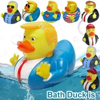 Novelty Trump Rubber Duck Baby Bath Toys Trump Merchandise Funny Duck Toy for Kids Gift Birthdays Baby Showers Bath Float Duck 2