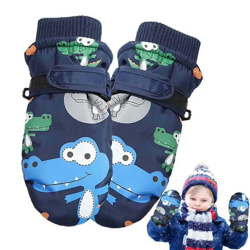 

Kids Ski Gloves Windproof Waterproof Ski Mittens Non-Slip Snow Gloves For Running Hiking Walking Travel Daily Life