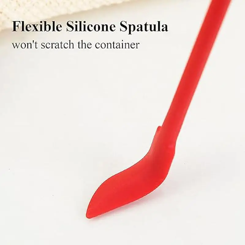 Silicone Spatula 3 PCS Mini Reusable Double ended Tiny Spoon Kitchen Beauty