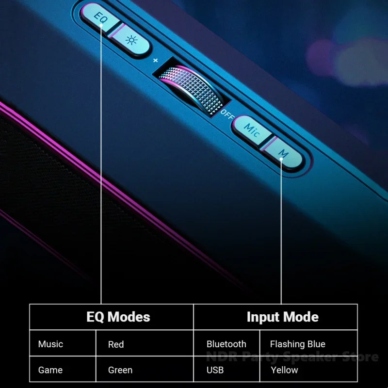 C4 Desktop Computer Audio Portable Wireless Bluetooth Speakers Notebook Esports Game Audio RGB High-quality USB Wired Connection 5