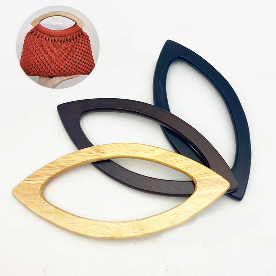 Uxcell Lot De 2 Poignées De Sac à Main En Bois - 25,4 Cm - Motif D