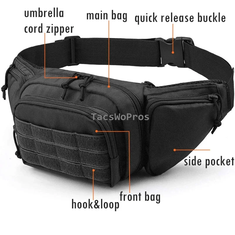 Tactical Gun Waist Bag Holster Chest Training Hiking Shooting Hunting Pistol Holster Bag Cs Airsoft Paintball Combat Bags 4