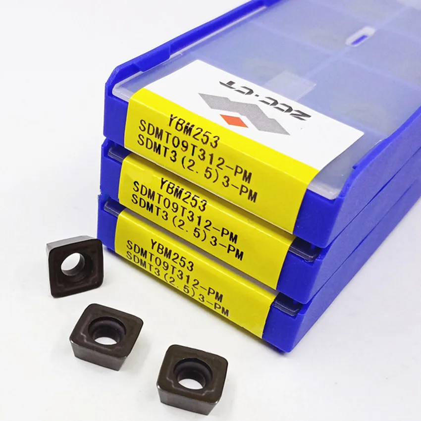 SDMT09T312-PM YBM253/SDMT120412-PM YBM253/SDMT150520-PM YBM253 ZCC.CT CNC carbide inserts For Steel，Stainless steel 10pcs/box