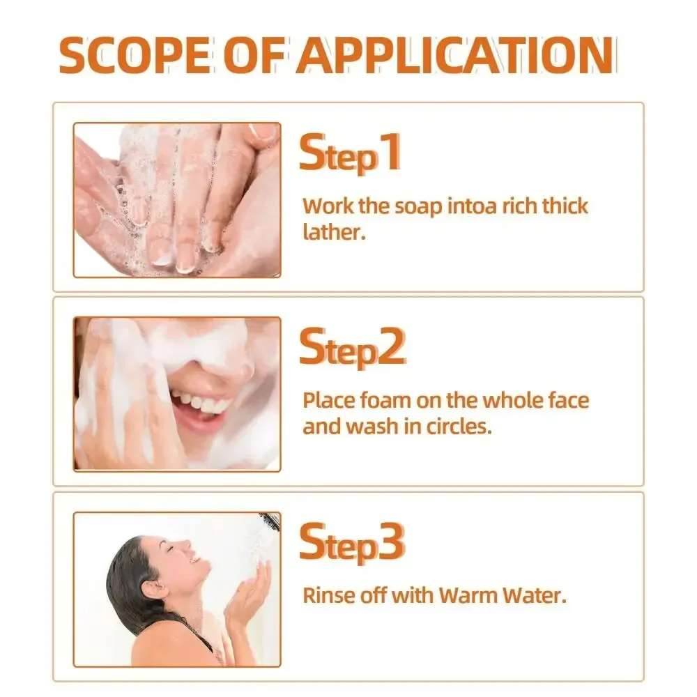 Turmeric Soap Facial Cleanser Turmeric Cleansing Soap Facial Repair Gentle Cleansing Moisturizing Moisture Non-Sticky Clear Products