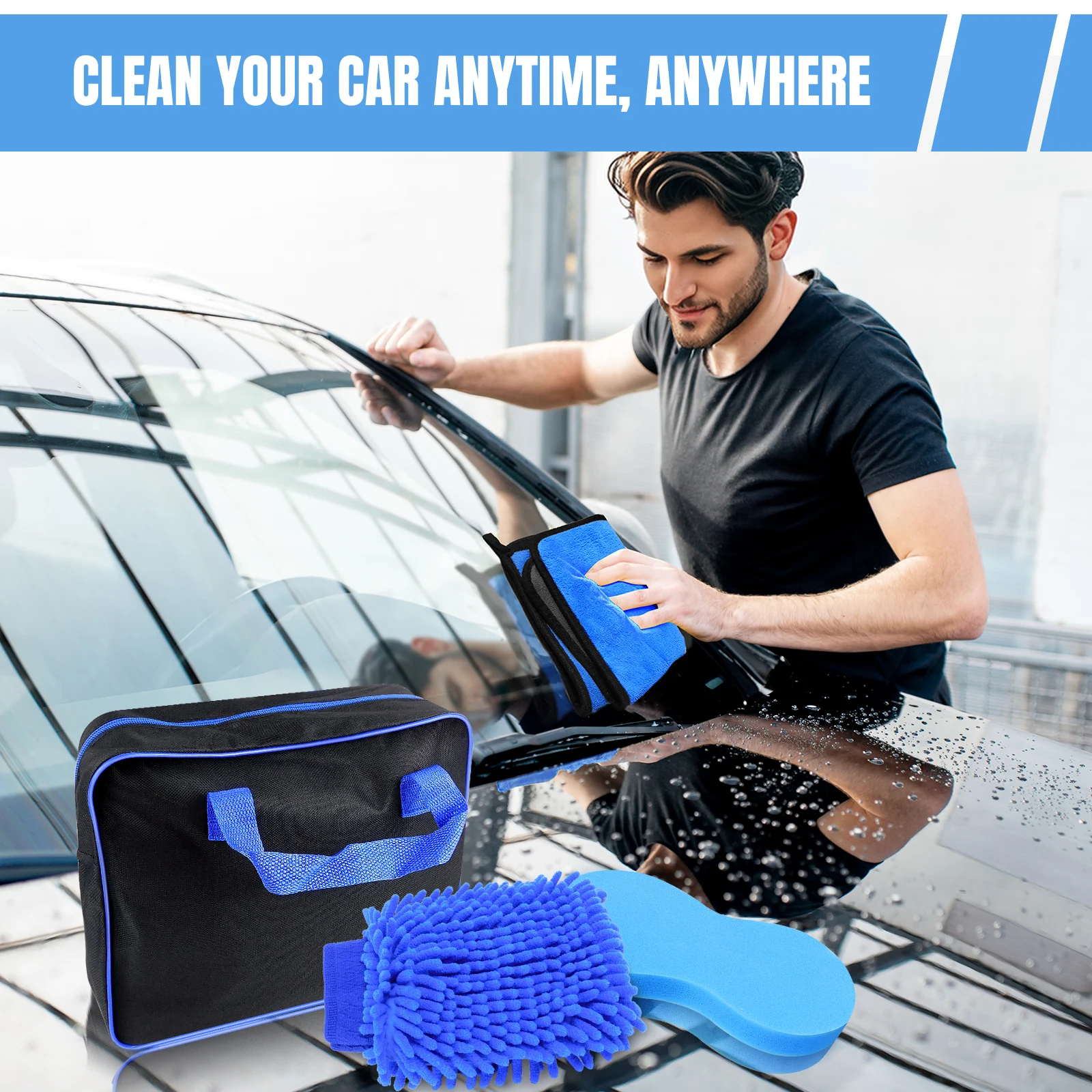 BRIEFNESS 29pcs Car Cleaning Kit Wheels/Interior/Exterior/Leather/Dashboard/Vent Car Beauty Tools, Car Care Cleaning Kit: 3 - 5 Days Free Delivery Only UK
