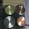Round Stainless Steel Flap Flush Recessed Built-in Balance Swing Flap Lid Cover Trash Bin Garbage Can Kitchen Counter Top 2