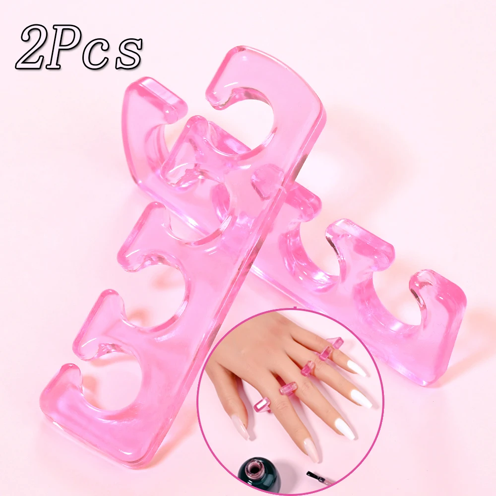 2Pcs/Lot Silicone Finger Toe Separators Soft Toe & Finger Separator for Separating Nails Polish Grooming Soft Gel Spacer