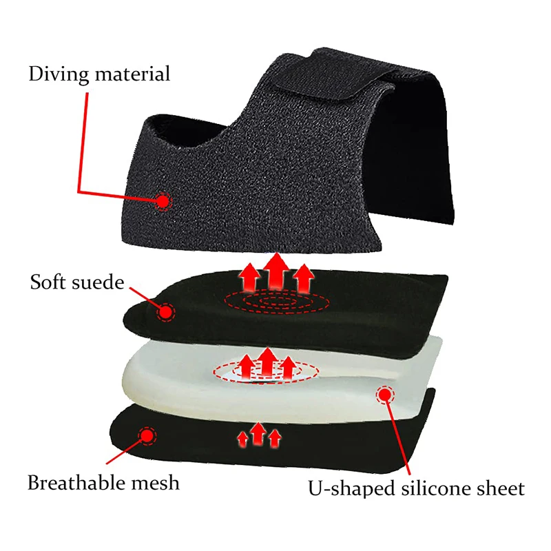 Heel Cushion Cups 1 Pair Gel Heel Cups for Pain Plantar Fasciitis Pads Great for Aching Feet Tendinitis Cracked Repair