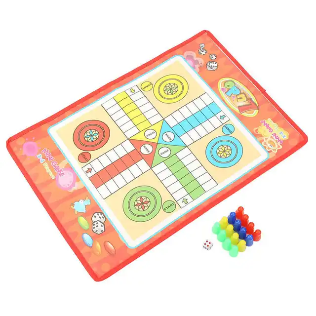 Kids Classic Flight Chess Game Ludo Chess Game Family Party Children Fun Board Game Toys Educational Toys For Children Fun Gifts 4