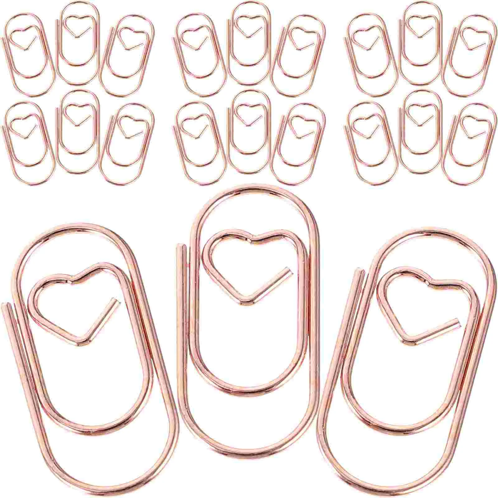 

100 Pcs Metal Mini Paper Clips Diary Office 100pcs (Rose Gold) Supply Exquisite File Unique Envelope Small Book Tab