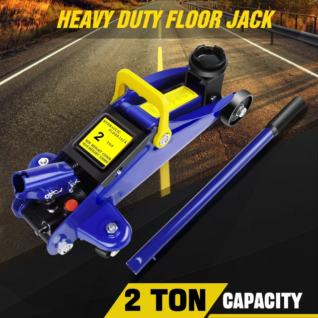 Trolley jack 2 tonne heavy duty floor standing low profile jack for car van garage tyre repair replacement tyre emergency tool