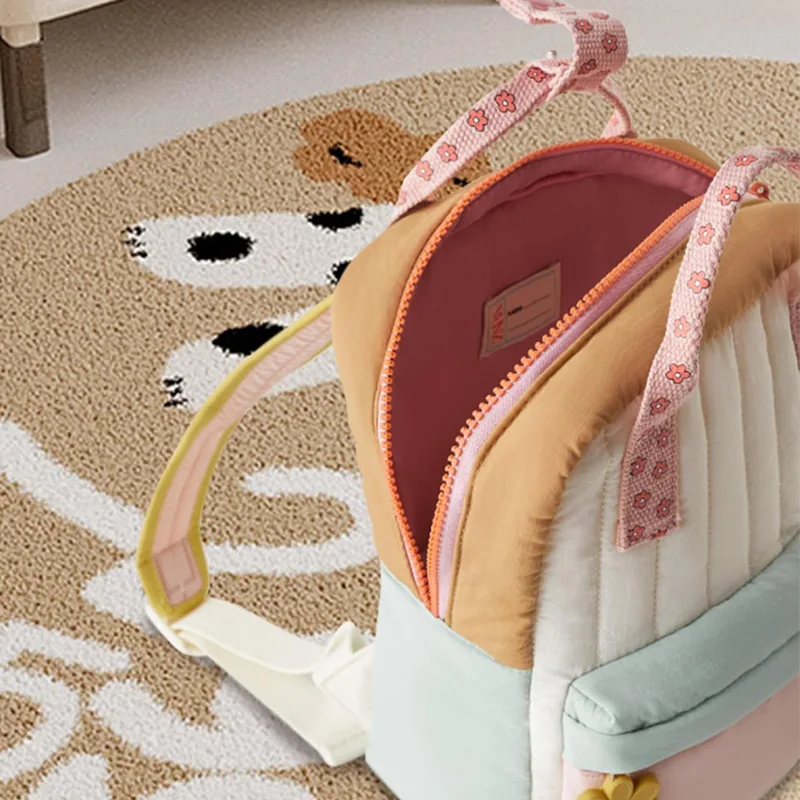 New Lightweight Children's Backpack Dopamine Girls' Kindergarten Soft Schoolbag With Sunflower Pendant