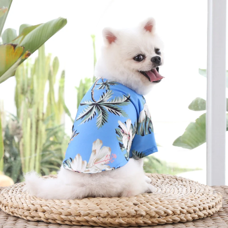 Hawaiian Beach-Style T-Shirt For Dogs