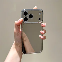 Luxury High - Quality Makeup Mirror Phone Case - Plating Acrylic Shockproof Bumper Cover - iPhone 12 Pro Max (Mirror)