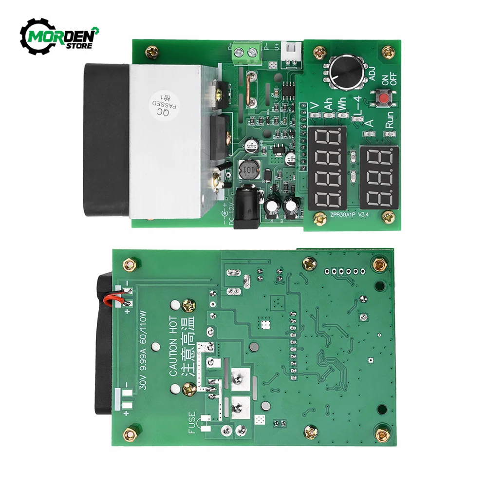 9.99A 60W 30V Constant Current Electronic Load Discharge Battery Capacity Tester Electrician Tool 3