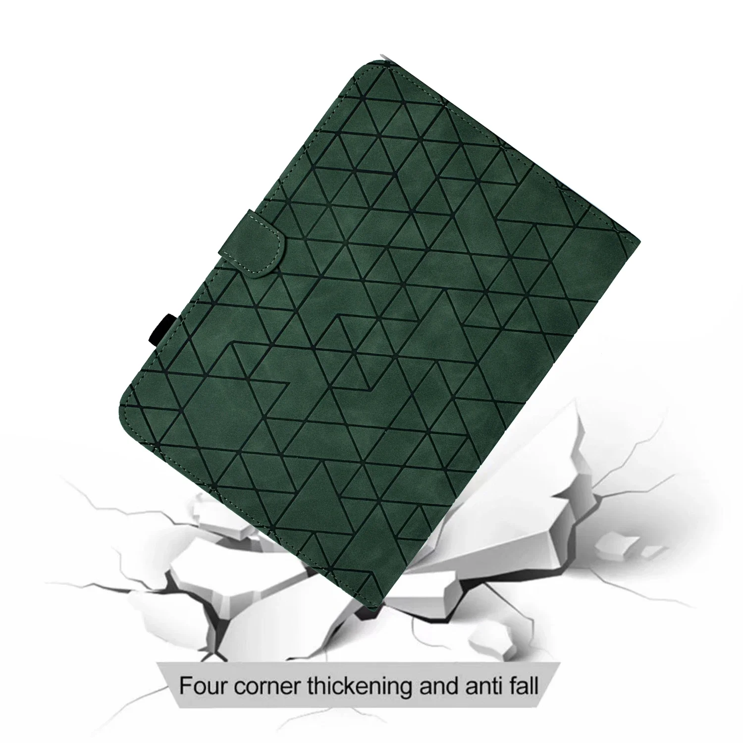 Elegant Rhombus Texture Leather Tablet Case