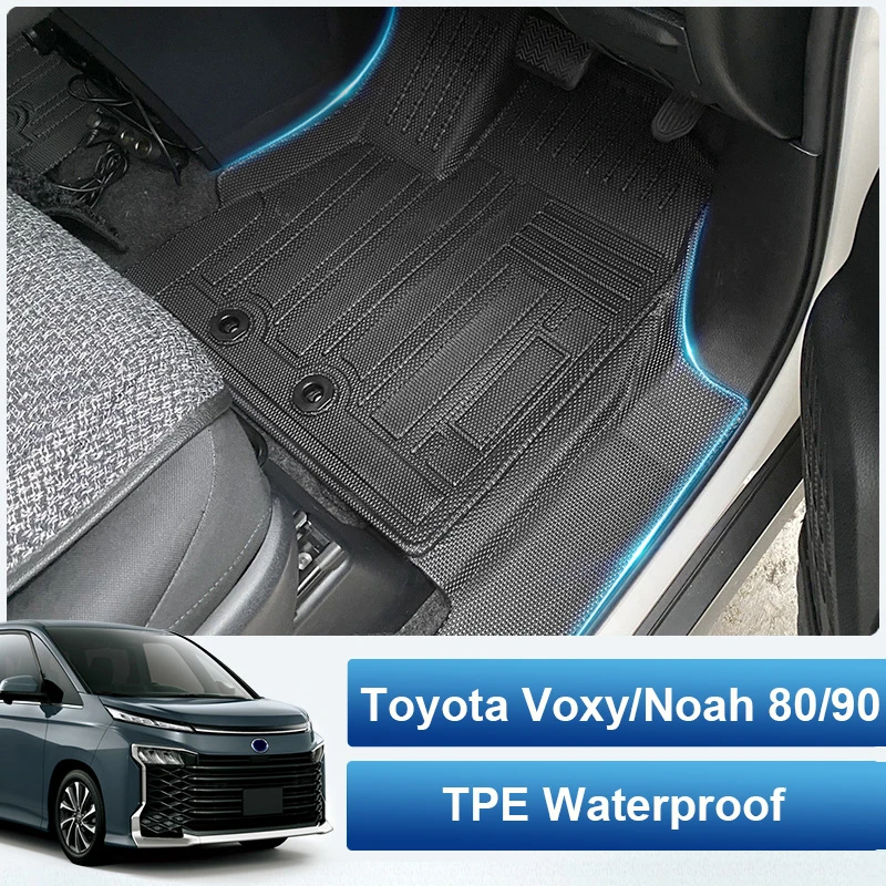 

Car Interior Accessories Floor Mat for Right-hand Drive Toyota Voxy Noah 80 90 Series Durable TPE ECO WaterproofRubber Trunk Mat
