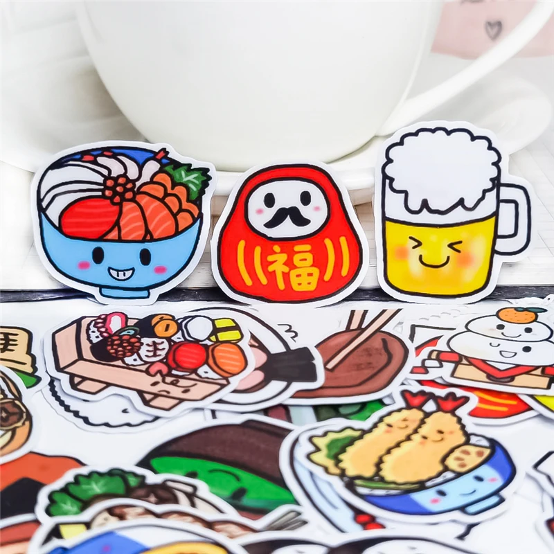 40pcs Creative Cute Self-made Japan Food Tasty Stickers Scrapbooking Stickers /decorative /DIY Craft Photo Albums Waterproof