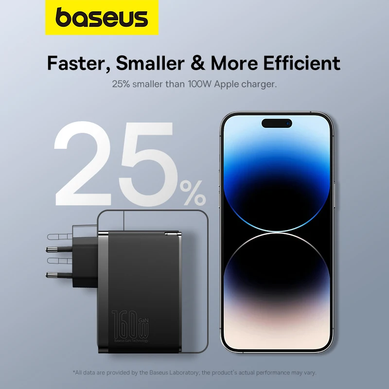 베이스어스 160W GaN 충전기 노트북 태블릿 아이폰 17 16 타입 C 충전기 PD3.1 QC PPS 지원 USB 폰 충전기