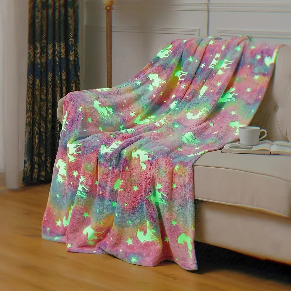 Manta Que Brilla En La Oscuridad, Regalos De Unicornios Para Niñas