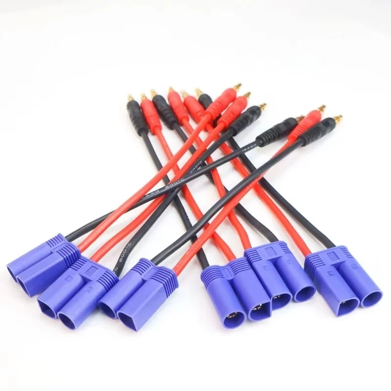 2PCS XT30 To 4.0mm Banana Plug RC Battery Cables - 16AWG 30cm Charge Adapters