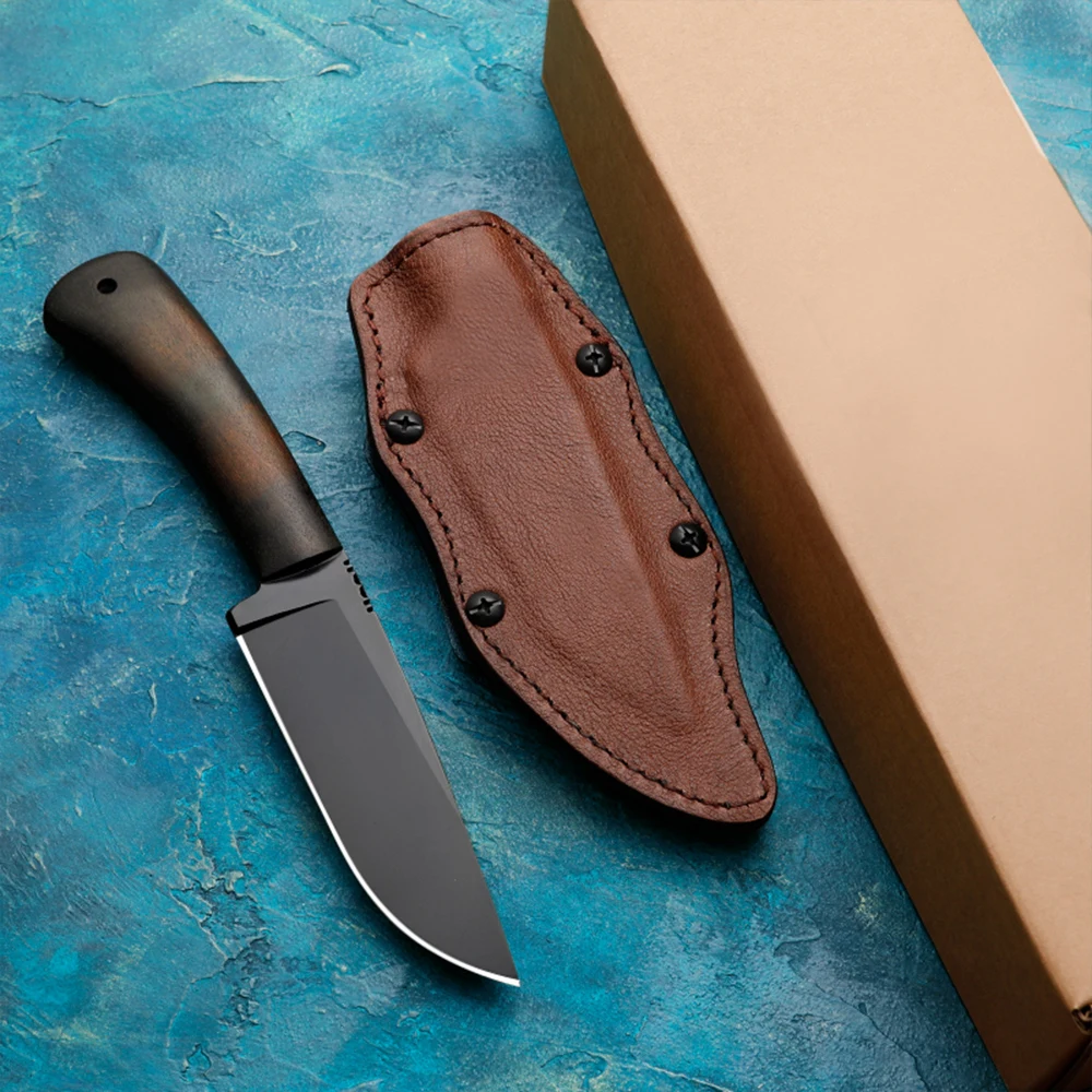 HUANGFU Fixed Blades Outdoor Straight Knives Wilderness Survival Knives Men's Tactical Knives camping knives