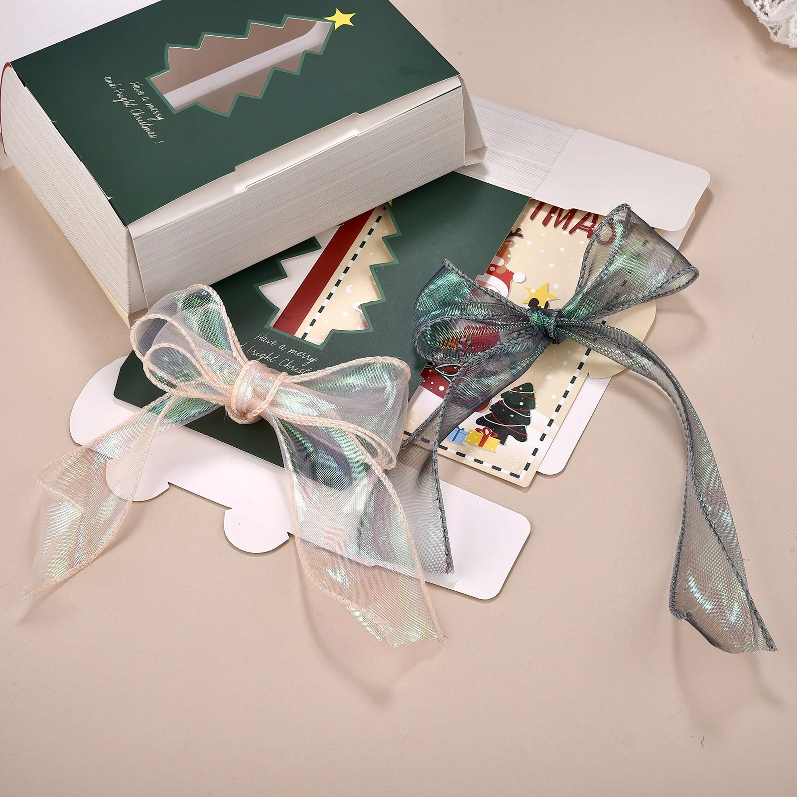 10 Yards Fischschwanz-Organzaband, reflektierend, schillerndes Band mit gewelltem Rand für Geschenkverpackungen, DIY Schleife, Blumenstrauß, Voile-Bänder – Detail 8