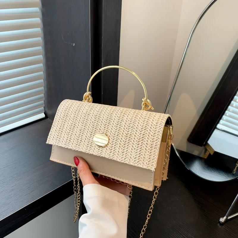 Fashion Pu Hasp Ladies Top-Handle Bags Braid Design 2024 New Brand Shoulder Bags for Women Free Shipping Bolsas Femininas image