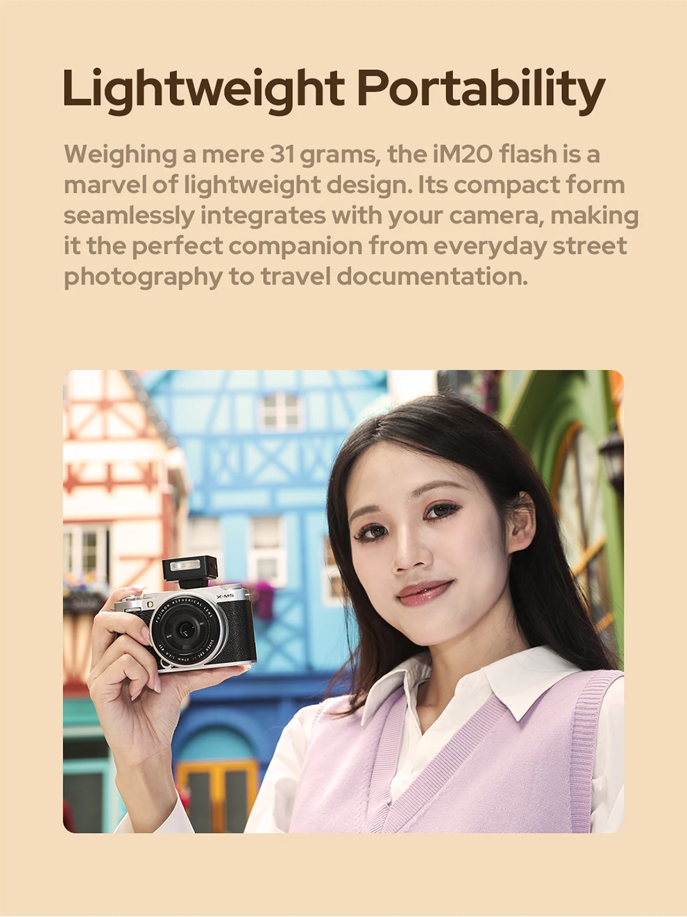 Godox IM20 IM22 Mini Flash Manual Flash for Various Camera Models 5 Output Level