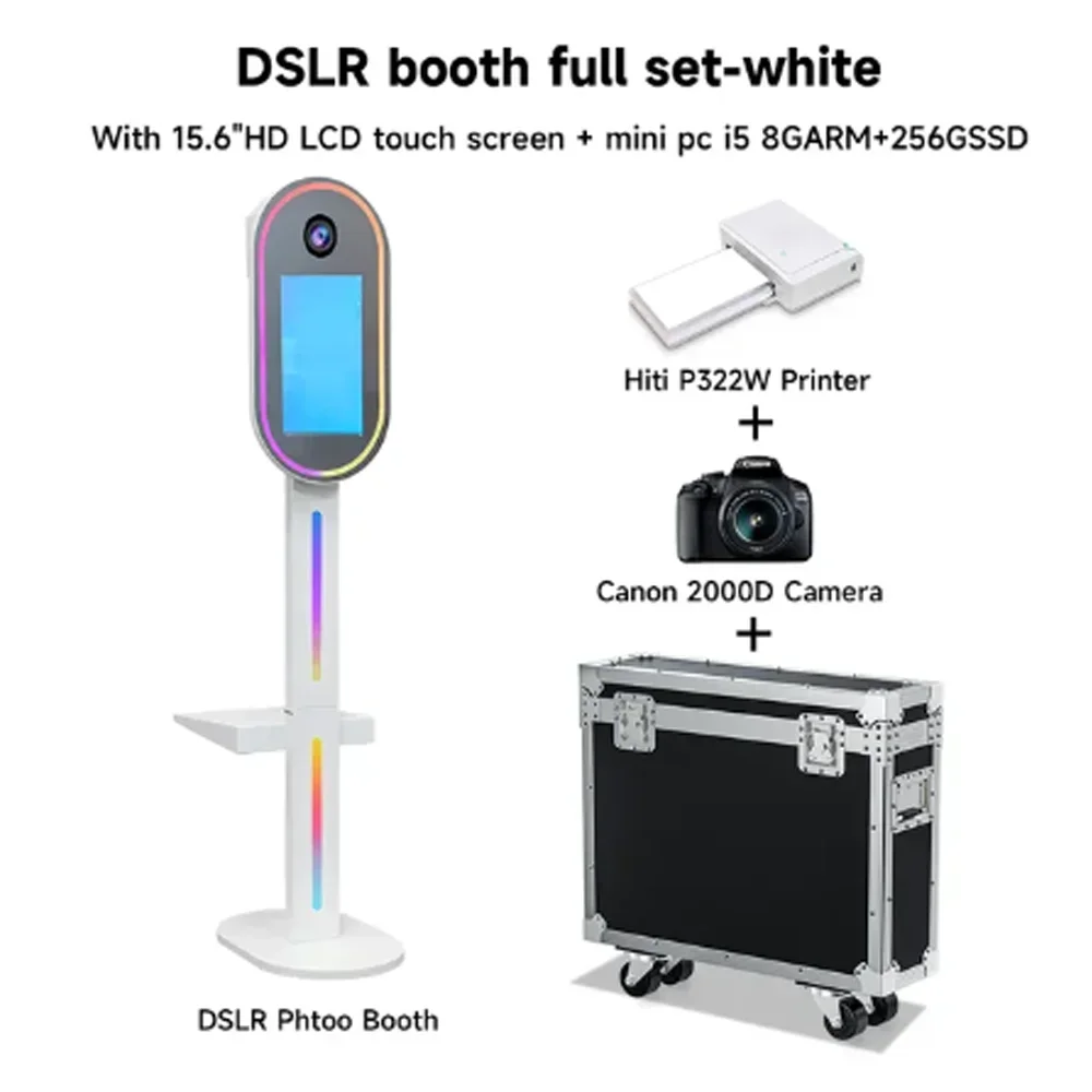 15,6-Zoll-DSLR-Touchscreen-LED-Kamera-Fotobox mit Ringlicht und Flightcase für Weihnachts- und Geburtstagsfeiern – Detail 9