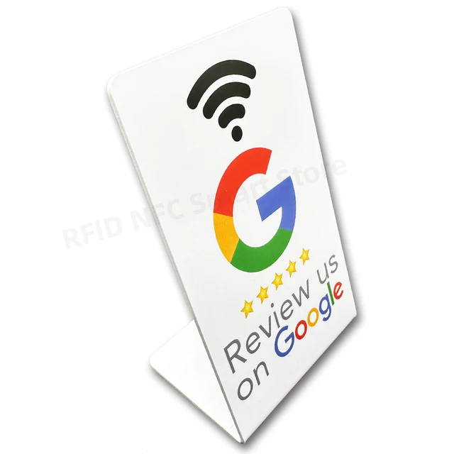 nfc stand 13.56Mhz Programmable Google Reviews NFC Stand Table NT/AG213 144 Bytes Google Review Display nfc card Reviews Stand 2