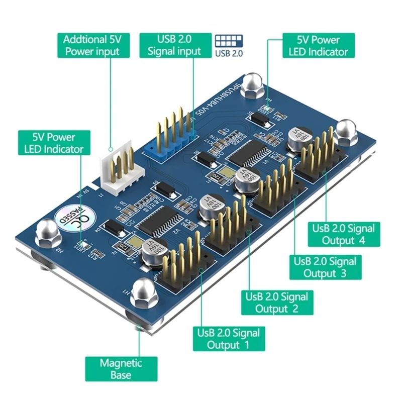 USB2.0 9Pin Multiplier Hub Port with Base for Efficient Use Adapter