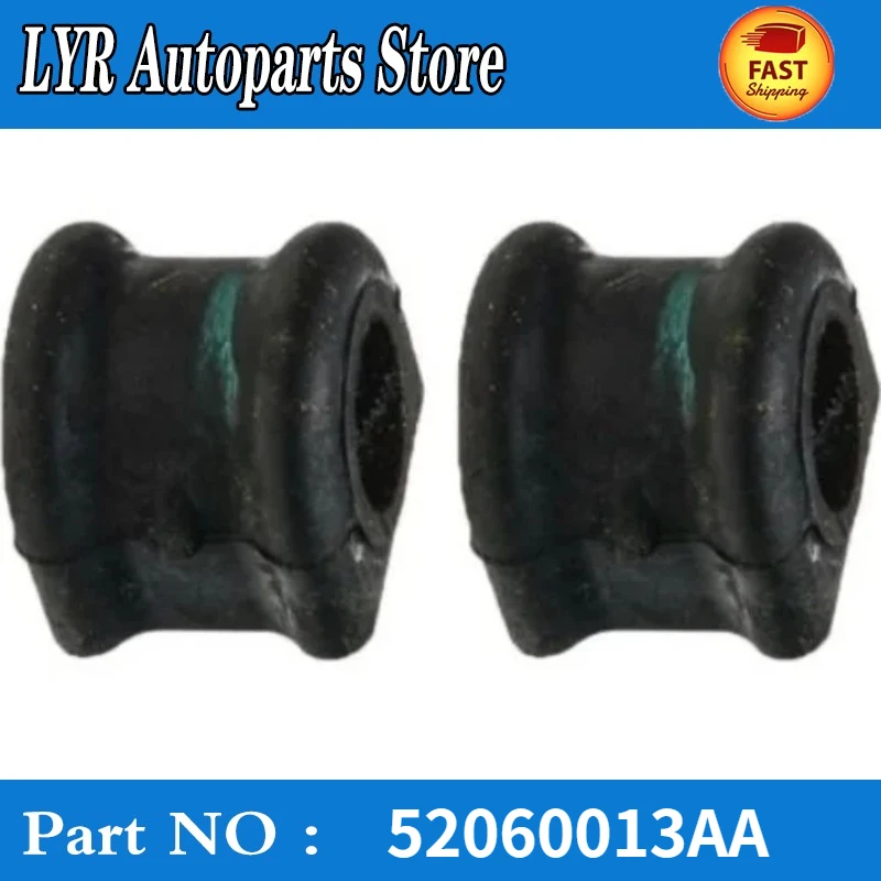 High quality 2PC Rear Stabilizer Bar Bushing 52060013AA, Suitable For: Jeep Wrangler JK, JL, J6 2007-2023