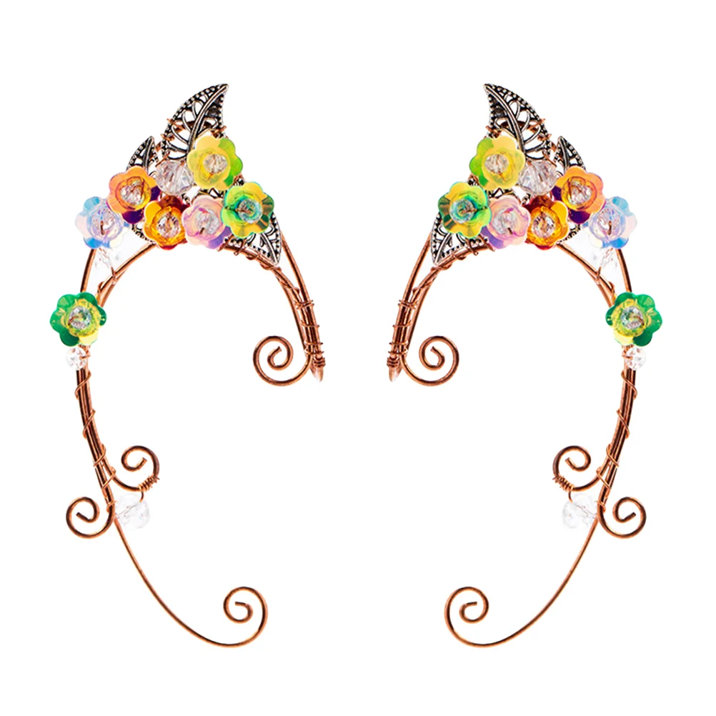 

Elf Ear Cuffs Elven Earrings Hollowed Aluminum Ear Clip Wedding Accessories Cosplay Fairy Eardrop for Women Girls Party