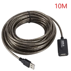 Enhanced USB 2.0 Active Extension Cable with Signal Booster - Adjustable Length Options (10m)