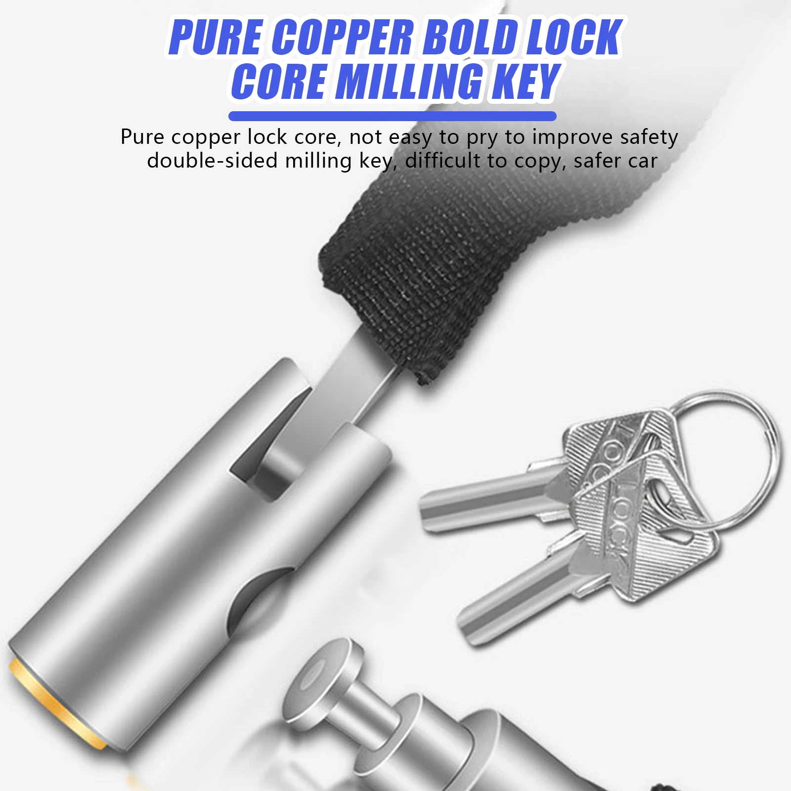 Bicycle Chain Lock Durable Extra Long for Motorcycle Scooter Door Gate Fence