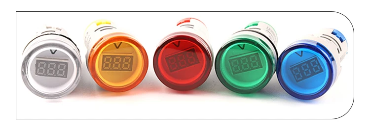 Description Picture 6 of itemAC 20-500V DC 5V-60V Volt Voltage Digital Voltmeter 22mm Round Tester Meter Monitor LED Indicator Small Voltage Meters Display