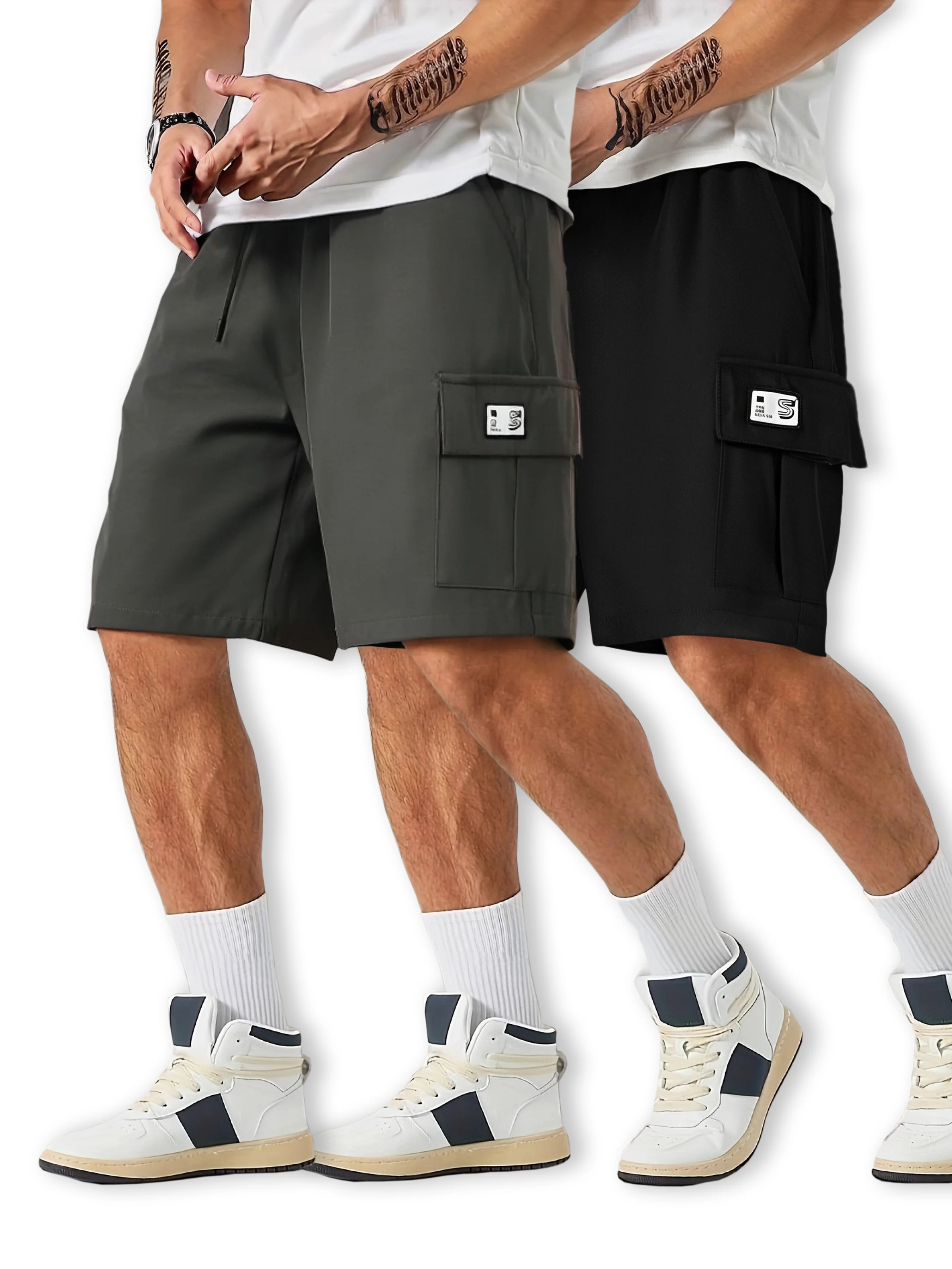 Summer Shorts Men Gym Sport Running Squat Fitness Workout Man Short Pants Breathable Quick-drying Drawstring Mens Shorts 2