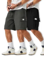 Summer Shorts Men Gym Sport Running Squat Fitness Workout Man Short Pants Breathable Quick-drying Drawstring Mens Shorts 2