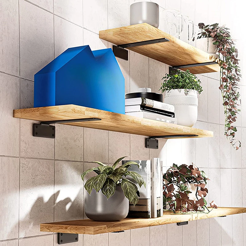 1PC 5mm Wall Shelf Bracket Suspended Tripod Shelf Support Hidden Wall Fixed Partition Storage Rack Shelves Angle Bracket Thicken 5
