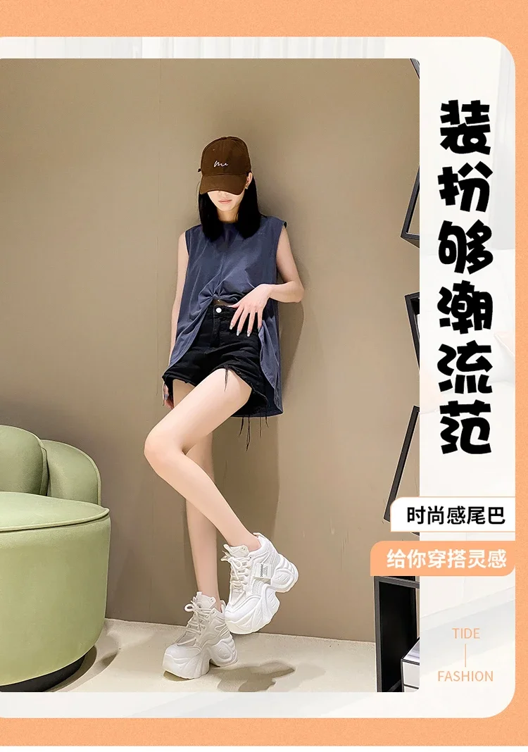 ちょにゃ商品です♪ 11CM New Autumn Breathable Women Casual Shoes Fashion High