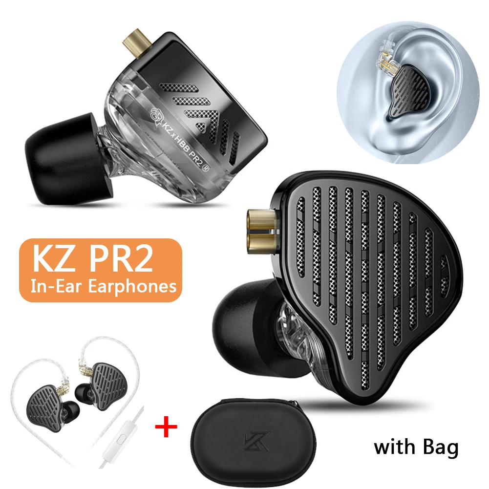 KZPR2EarphonesDynamicInEarMonitorHeadphonesPlanarDriverSport